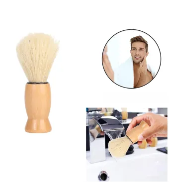 Pamatuf pentru Barbierit 10cm, cu Maner din Lemn Engros