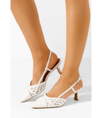 Pantofi dama enrgos, cu toc subtire, din material textil