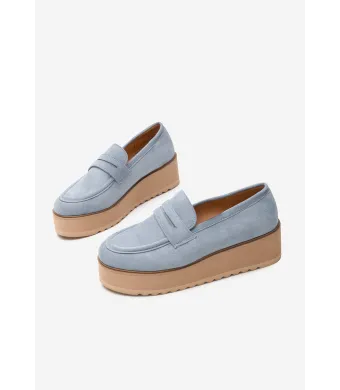 Pantofi dama casual, engros, din material sintetic, cu talpa inalta