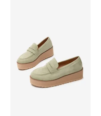 Pantofi dama casual, engros, din material sintetic, cu talpa inalta