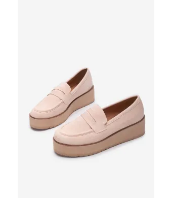 Pantofi dama casual, engros, din material sintetic, cu talpa inalta
