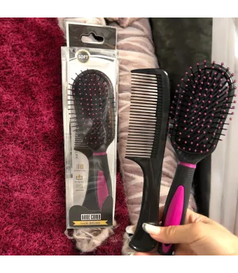 Set perie paddle lată și pieptene– pentru descurcare eficientă și coafare zilnică Engros