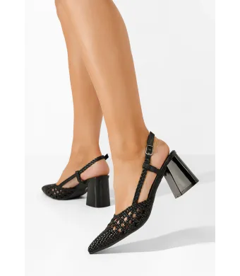 Pantofi dama engros, slingback, din material sintetic, eleganti