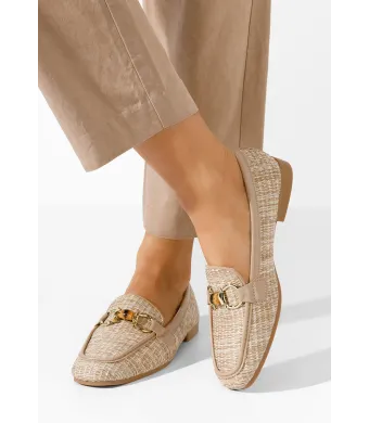 Mocasini dama, engros, detaliu accesoriu, din material sintetic