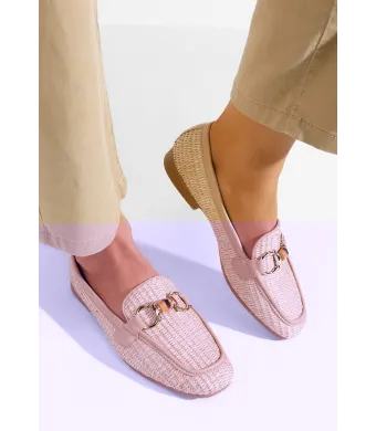 Mocasini dama, engros, detaliu accesoriu, din material sintetic