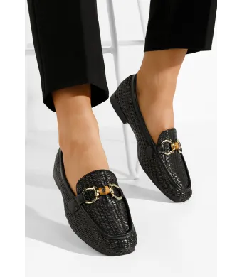 Mocasini dama, engros, detaliu accesoriu, din material sintetic