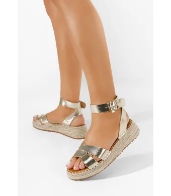 Sandale dama casual cu platforma, din material sintetic