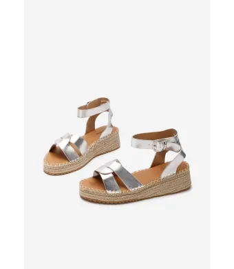 Sandale dama casual cu platforma, din material sintetic