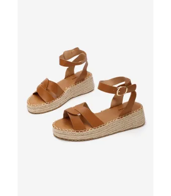 Sandale dama casual cu platforma, din material sintetic