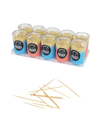 Scobitori 7cm din Bambus, in Tub 10/set de Plastic Engros