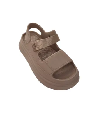 Sandale Dama cu Arici, Realizate din Spuma EVA, Foarte Usoare si Confortabile, Talpa inalta, Engross, 8buc/bax, 36-41, Model 2025, Maro deschis
