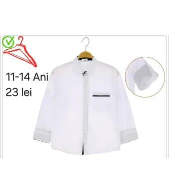 Camasa Engros pentru baieti, Alba