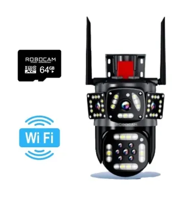 Camera tripla cu un panou solar 4G SKY-3, 12 MP, detectare si urmarire miscare, consum redus, detectare umana, viziune de noapte, audio bidirectional, sirena incorporata, rezistenta la apa si intemperii, unghi larg, EN GROSS