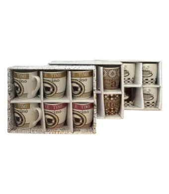 Cană ceramică 6/set engros, Coffee,mix model 200ml