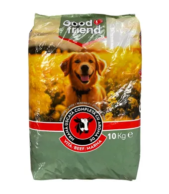 Hrana uscata Good Friend pentru caini adulti Engros, cu aroma de vita, 10 kg