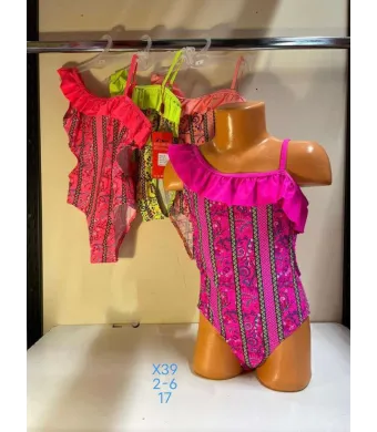 Costum de baie en gross două piese fetițe (ROZ)
