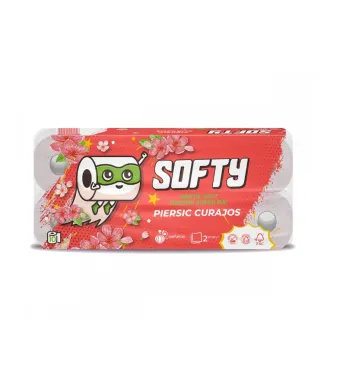 Hartie igienica SOFTY 2str. 10role/set, Piersic