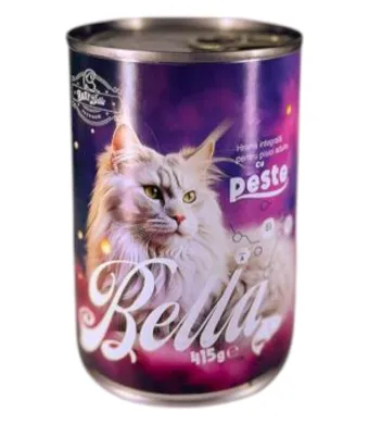 Conserve pisici 415g Bella, Peste