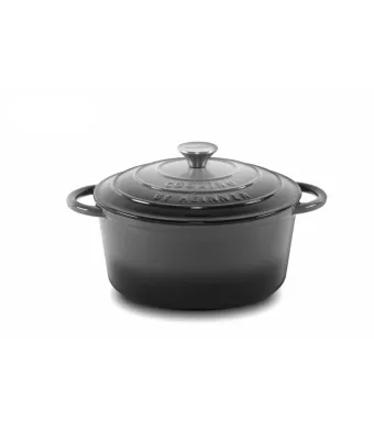 Cratita din fonta emailata cu capac, 26x12cm, capacitate 4.8l Marble Gray / DCN58640 Engros