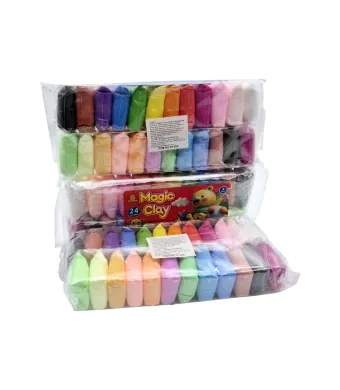 Plastilina ușoară Engros, Magic Clay, 24 culori 180 grame