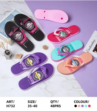 Papuci Flip-Flop Dama Marimea 35-40 – Model Confortabil de Vara, Talpa Usoara si Culori Combinate, Ideal pentru Plaja sau Casa, En-gros