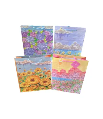 Pungi Pentru Cadou cu Flori KRM4719F Engros