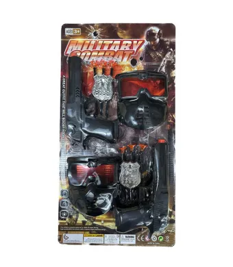 Set 2 Pistoale cu Masti Military Combat 6511110048669 Engros