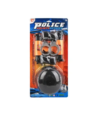 Set Pistoale cu Catuse si Casca Police 6511110048669 Engros