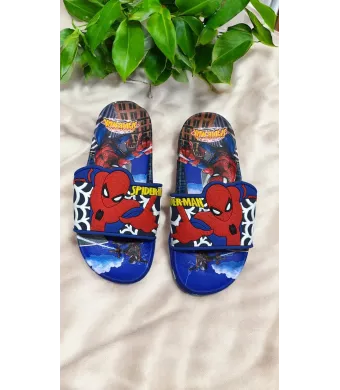 Papuci Copii „Spider-Man City Swing” – Model Albastru cu Eroul Preferat,En-gros