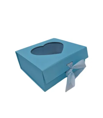 Cutie carton pliabila bleu 20cm x18cm x 8.5cm engros