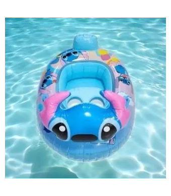 Colac inot copii forma animalut albastru, cu suport picioare si spatar, gonflabil, confortabil si sigur, ideal pentru piscina, mare sau vacanta de vara, En-gros