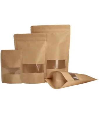 PUNGI DIN HARTIE CU FEREASTRA ZIP LOCK 135*220 (100 BUC/SET)