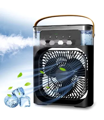 Ventilator cu pulverizare de apă, portabil, pentru birou sau dormitor, cu funcție de răcire și design silențios, alb și negru, ideal pentru vară, engros