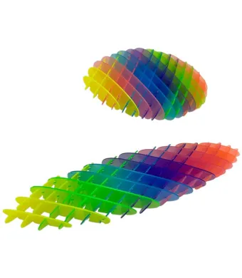 Jucarie flexibila colorata din plastic – model extensibil si pliabil, 12 cm, antistres si creativa pentru copii, En-gros