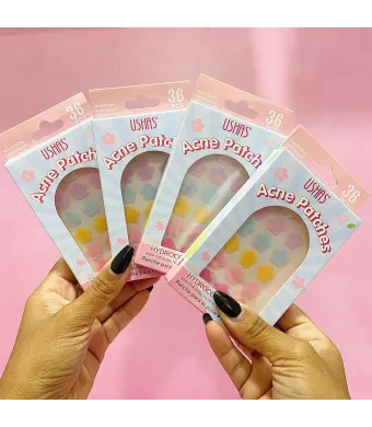 Plasturi antiacneici USHAS – set 36 bucăți, formă floricică, culori pastel Engros