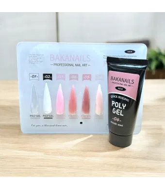 Polygel BAKANAILS – Profesionist în construcția unghiilor! Nuanță: -04- (Roz nude cald) Engros