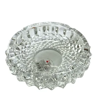 Scrumieră rotundă din sticlă groasă, engros 12x3cm