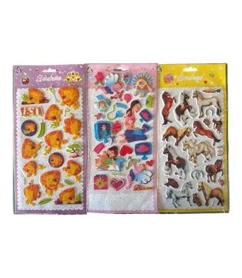 Stickere 3D pentru Copii 20/set,engros,model mixt 29x14cm