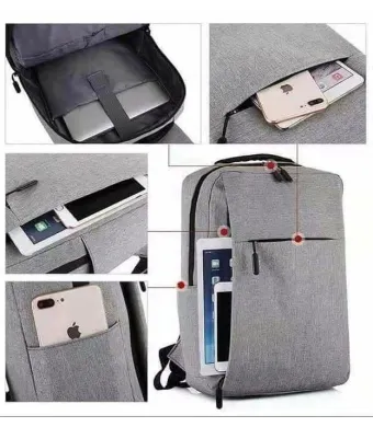 Ghiozdan business H662 – unisex, poliester, 41x30x11 cm, port USB, buzunar frontal, culori mixte Engros