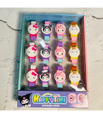 Ceas Electronic Copii „Happy Time” – Personaje Sanrio (Hello Kitty, My Melody, Kuromi, Cinnamoroll),En-gros
