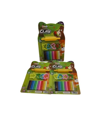 Plastelina Engros, cu forme, 12 culori / set