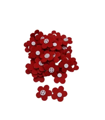 Figurina fetru floare 50/set , 3 cm , engros