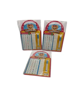 Carte  tabla înmulțirii  Engros cu marker de șters