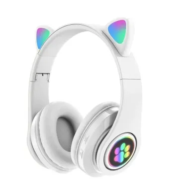 Casti wireless pliabile cu urechi de pisica iluminate LED, ENGROS