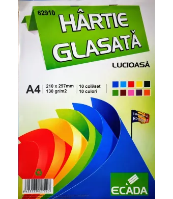 Hartie glasata 10/set ecada lucioasa