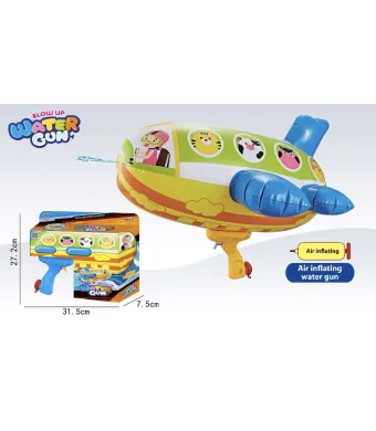 Pistol cu Apă Gonflabil Avion Blow Up Water Gun Engross – Jucărie Ușoară și Amuzantă pentru Copii 3+ Ani