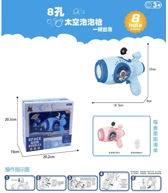Pistol Bule Space Gun Bubbles 8 Gauri Engross – Jucărie Automată cu Bule de Săpun pentru Copii 3+