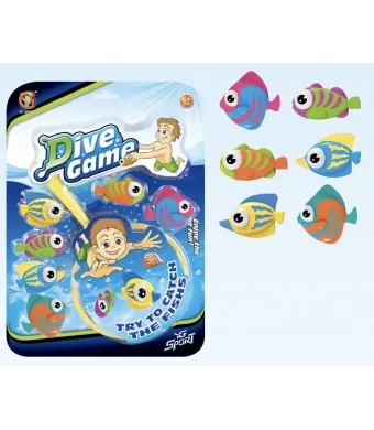 Set Joc Pescuit Piscină și Plajă Dive Game – Pescuiește Pești Colorati – Jucărie Vară Angro pentru Revânzători