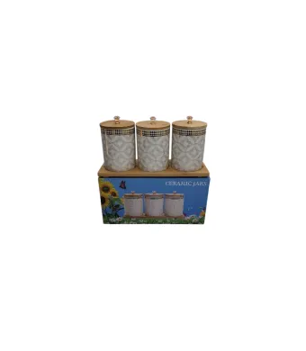 Set 3 recipiente condimente Egros, Tăvița 33 cm Borcanul 13 cm înălțime