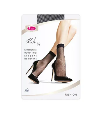 Sosete cu plasa scurte lycra Rete 1/4 CHARMÉ - Negru, UNICA Engros